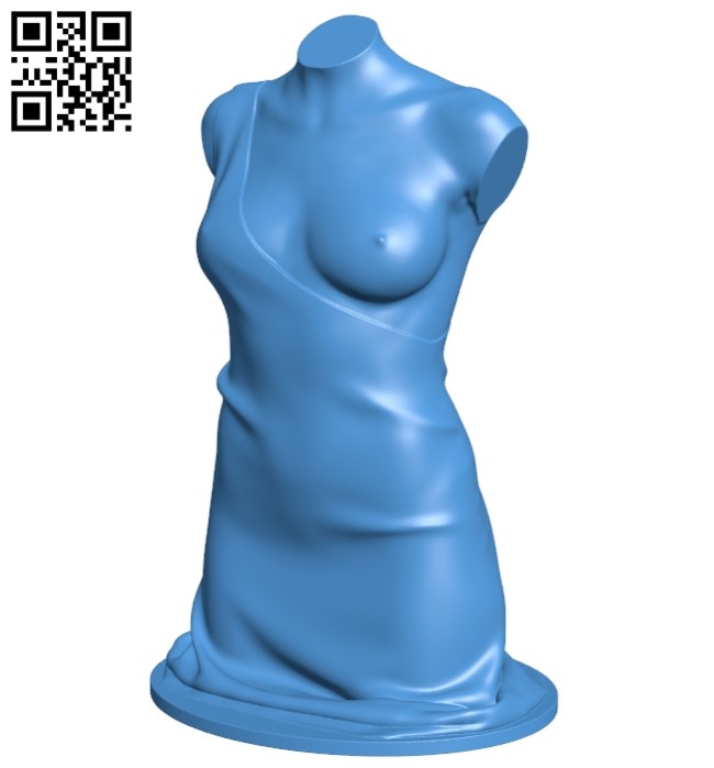 Female torso with gown B006934 file stl free download 3D Model for CNC and 3d printer