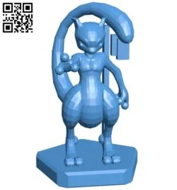 King Mewtwo – pokemon B006759 file stl free download 3D Model for CNC and 3d printer