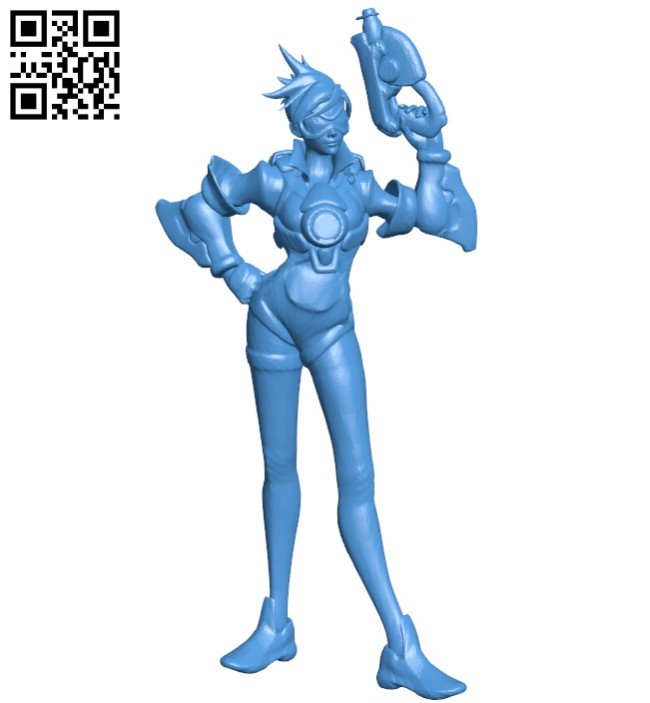 Overwatch Tracer B006656 file stl free download 3D Model for CNC and 3d printer