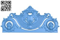 Pattern of the bed frame A004729 download free stl files 3d model for CNC wood carving