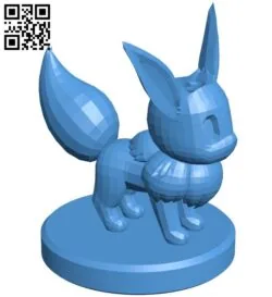 Pawn Eevee – pokemon B006769 file stl free download 3D Model for CNC and 3d printer