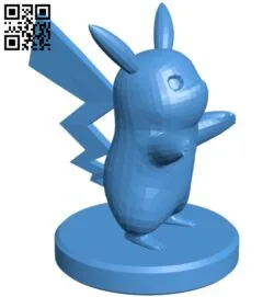 Pawn Pikachu – pokemon B006771 file stl free download 3D Model for CNC and 3d printer