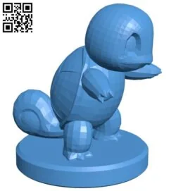 Pawn Squirtle – pokemon B006774 file stl free download 3D Model for CNC and 3d printer