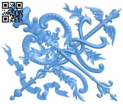 Powerful shape pattern A004723 download free stl files 3d model for CNC wood carving