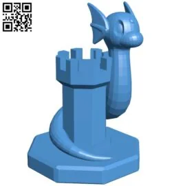 Rook Dratini – pokemon B006780 file stl free download 3D Model for CNC and 3d printer