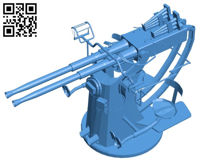 Gun bofors B007592 file stl free download 3D Model for CNC and 3d printer