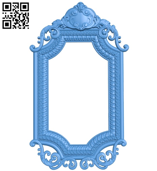 Picture frame or mirror A004963 download free stl files 3d model for CNC wood carving