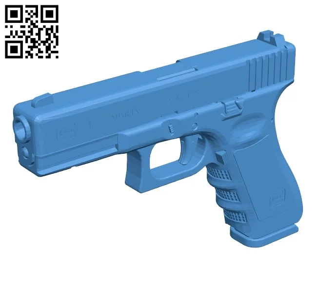 Standard glock gun B007487 file stl free download 3D Model for CNC and 3d printer