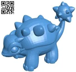 Euoplocephalus – pokemon B007759 file stl free download 3D Model for CNC and 3d printer