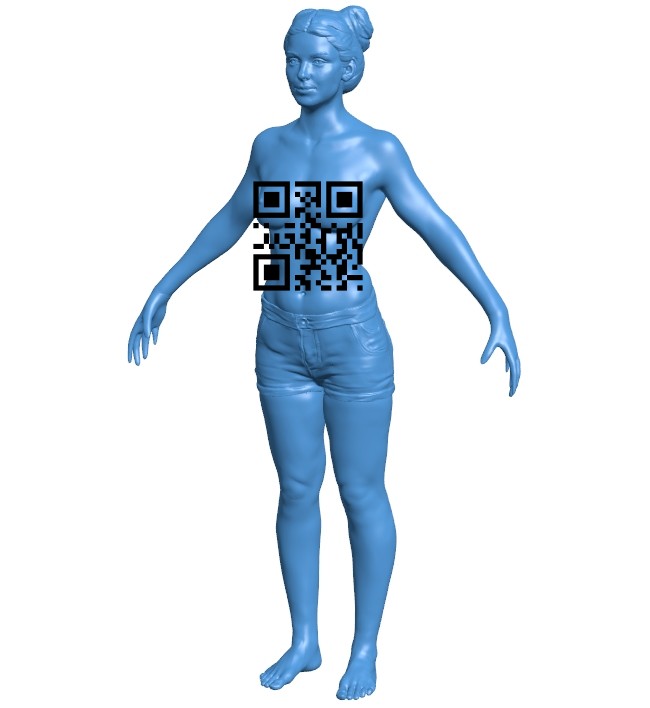 Female in shorts B007844 file stl free download 3D Model for CNC and 3d printer