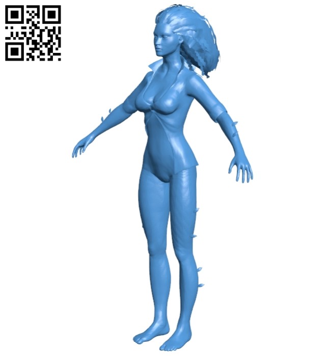 Poison Ivy girl B007825 file stl free download 3D Model for CNC and 3d printer