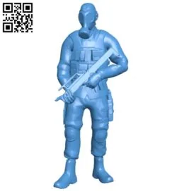 Smoker with smg man B007836 file stl free download 3D Model for CNC and 3d printer