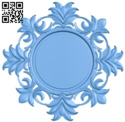 Picture frame or mirror circle A005402 download free stl files 3d model for CNC wood carving