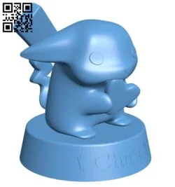 Pikachu – pokemon B008304 file stl free download 3D Model for CNC and 3d printer