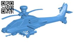 Planes AH-64 Apache B008070 file stl free download 3D Model for CNC and 3d printer