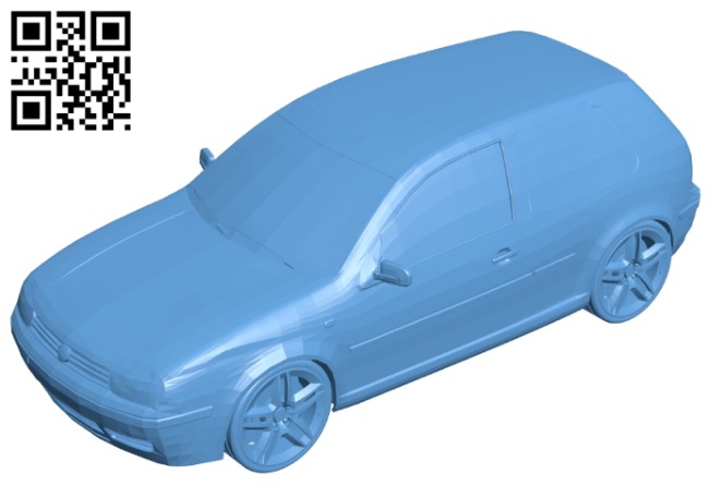 Volkswagen golf IV – car B008205 file stl free download 3D Model for CNC  and 3d printer – Free download 3d model Files