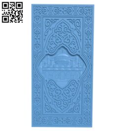Door pattern – temple of the muslim A005448 download free stl files 3d model for CNC wood carving