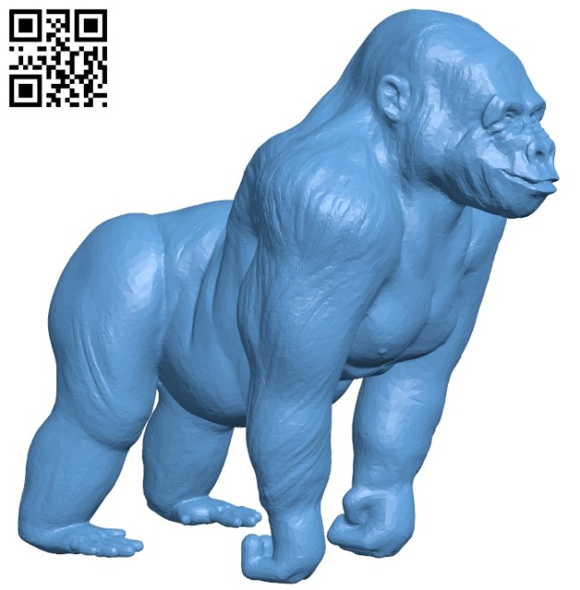 STL file gorilla wall art silverback gorilla wall decor 2d animal art  🦍・Design to download and 3D print・Cults