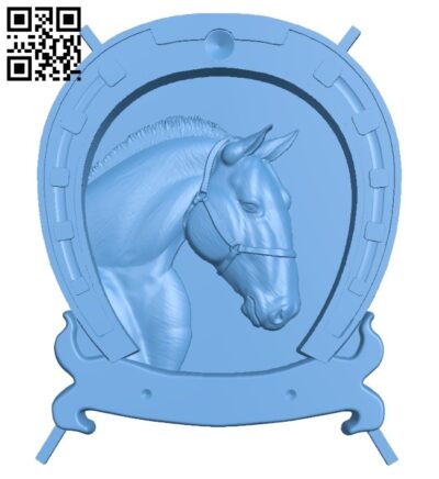 Horseshoe painting - Horse A005470 download free stl files 3d model for CNC wood carving