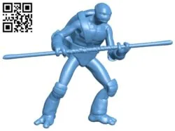 Ninja turtles holding sticks B008543 file stl free download 3D Model for CNC and 3d printer