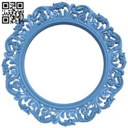 Picture frame or mirror – circle A005623 download free stl files 3d model for CNC wood carving