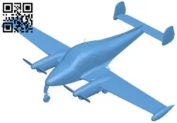 Air plane  Let L-200 morava B008779 file obj free download 3D Model for CNC and 3d printer