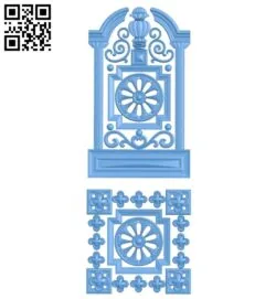 Door pattern A005792 download free stl files 3d model for CNC wood carving