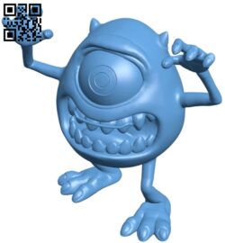 Mike wazowski B008871 file obj free download 3D Model for CNC and 3d printer