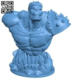 Planet hulk bust – superhero B008825 file obj free download 3D Model for CNC and 3d printer