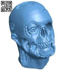 Zombie pen holder – head B008840 file obj free download 3D Model for CNC and 3d printer