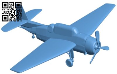 Grumman TBF - aircraft B009022 file obj free download 3D Model for CNC and 3d printer