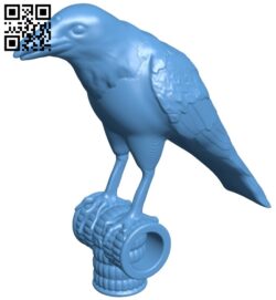 Raven B009036 file obj free download 3D Model for CNC and 3d printer