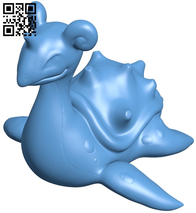 Lapras - pokemom B009196 file obj free download 3D Model for CNC and 3d printer