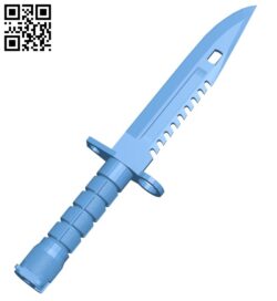 M9 Bayonet B009200 file obj free download 3D Model for CNC and 3d printer