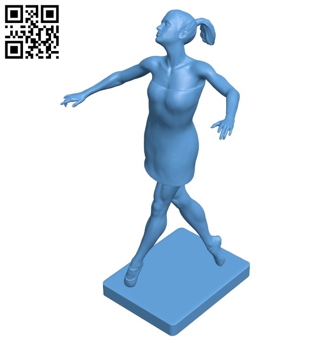 Modern dance - girl B009125 file obj free download 3D Model for CNC and 3d printer