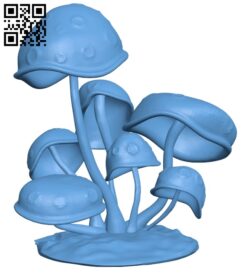 Mushrooms B009183 file obj free download 3D Model for CNC and 3d printer