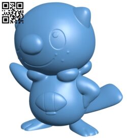 Oshawott – Pokemon B009207 file obj free download 3D Model for CNC and 3d printer