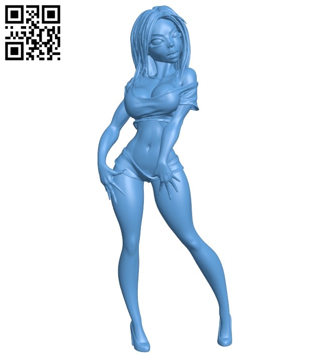 Toon Girl B009187 file obj free download 3D Model for CNC and 3d printer