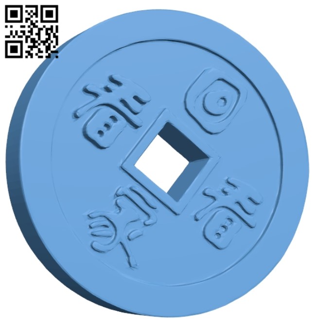 Coin B009346 file obj free download 3D Model for CNC and 3d printer