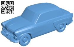 Moskvich – car B009264 file obj free download 3D Model for CNC and 3d printer