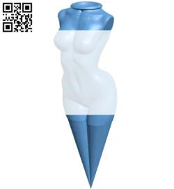 Naked Lady golf tee – women B009233 file obj free download 3D Model for CNC and 3d printer