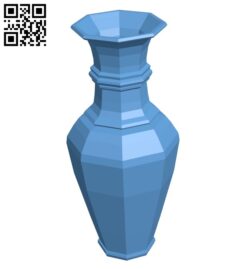 Painted vase B009284 file obj free download 3D Model for CNC and 3d printer