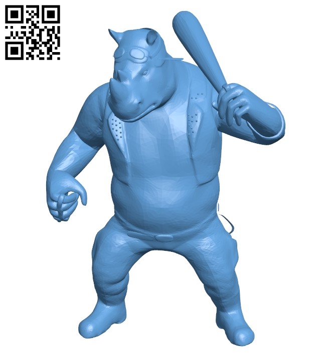 Rocksteady B009253 file obj free download 3D Model for CNC and 3d printer