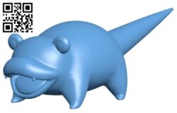 Slowpoke – pokemon B009249 file obj free download 3D Model for CNC and 3d printer