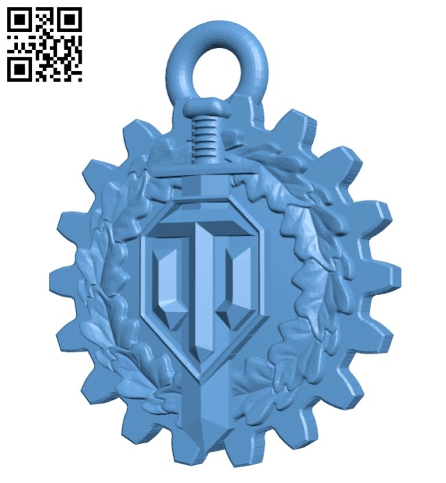 WotKey pendant B009348 file obj free download 3D Model for CNC and 3d printer