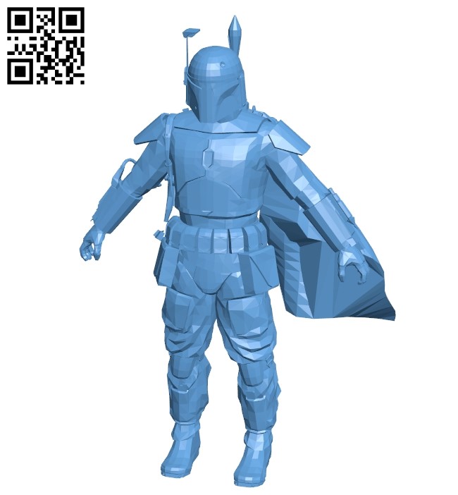 Boba Fett B009381 file obj free download 3D Model for CNC and 3d printer