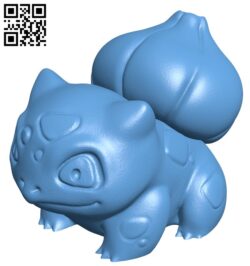 Bulbasaur – pokemon B009412 file obj free download 3D Model for CNC and 3d printer