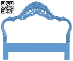 Pattern of the bed frame A006441 download free stl files 3d model for CNC wood carving