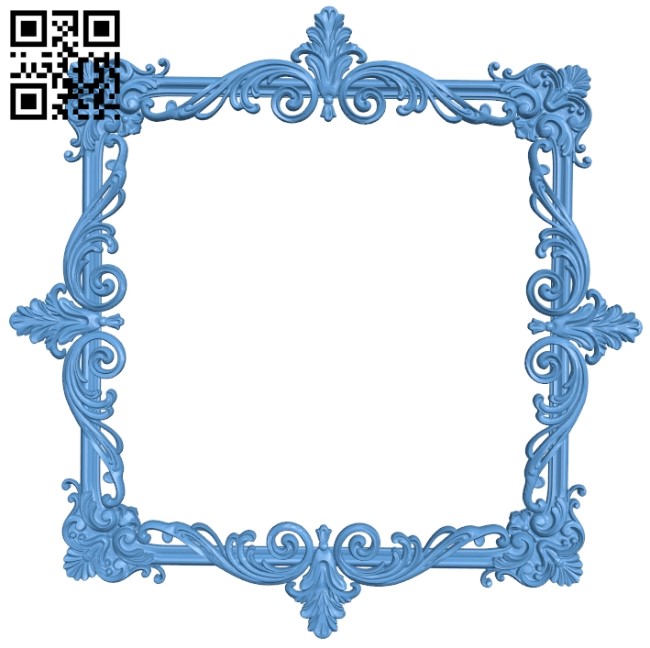 Picture frame or mirror A006324 download free stl files 3d model for CNC wood carving