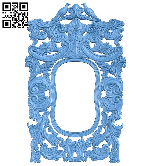 Picture frame or mirror A006371 download free stl files 3d model for CNC wood carving